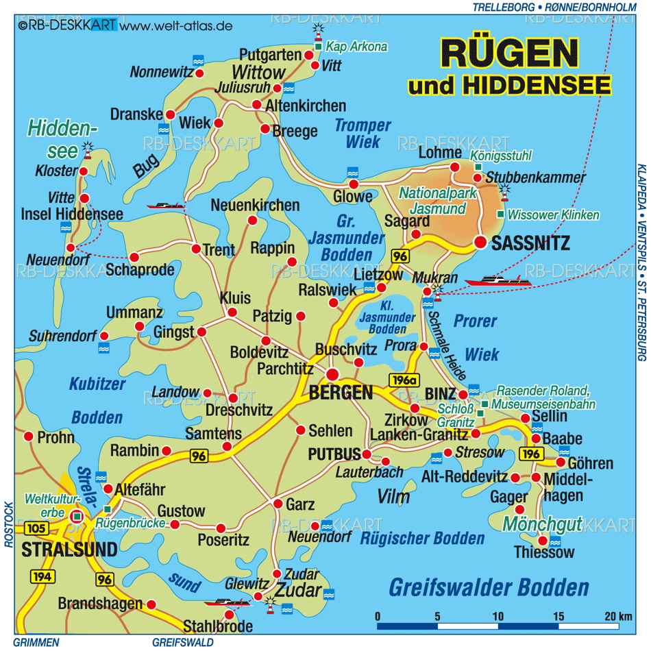 Rugen karte